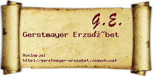 Gerstmayer Erzsébet névjegykártya